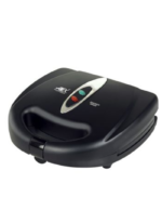 ANEX AG-1035 Deluxe Sandwich Maker - Nonstick-coated plates, indicator lamp, compact design.