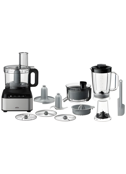 BRAUN PurEase Food Processor FP 3235 SI - Powerful, versatile, and compact kitchen appliance for effortless meal preparation.